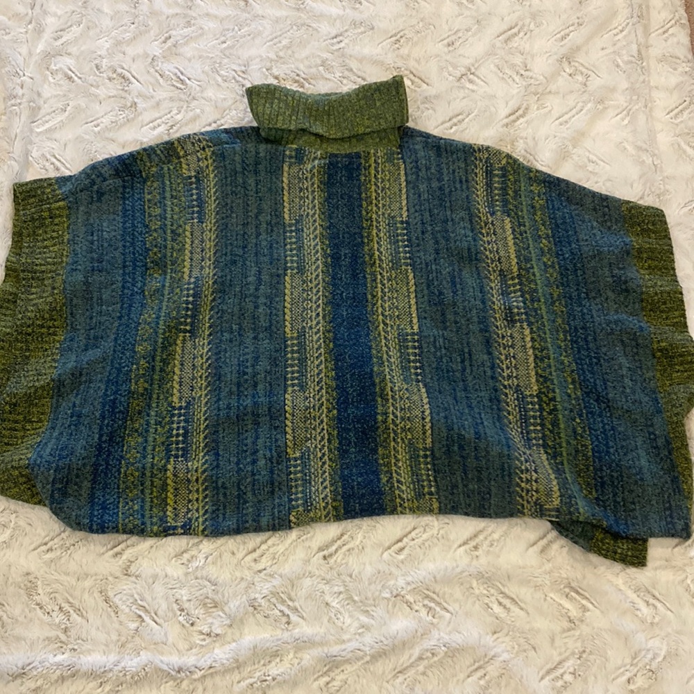 Wool Blend Poncho